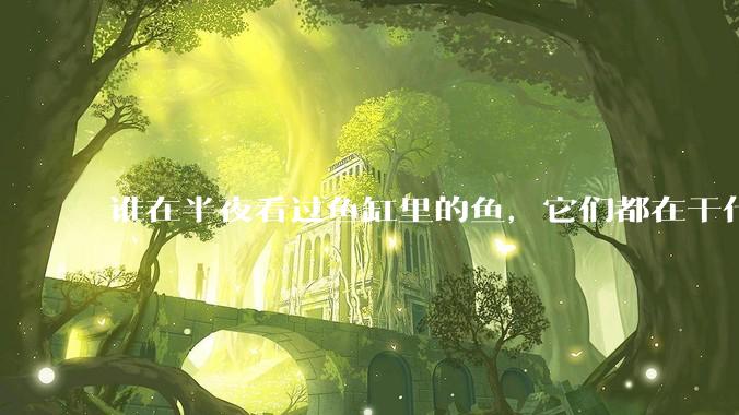 谁在半夜看过鱼缸里的鱼，它们都在干什么？