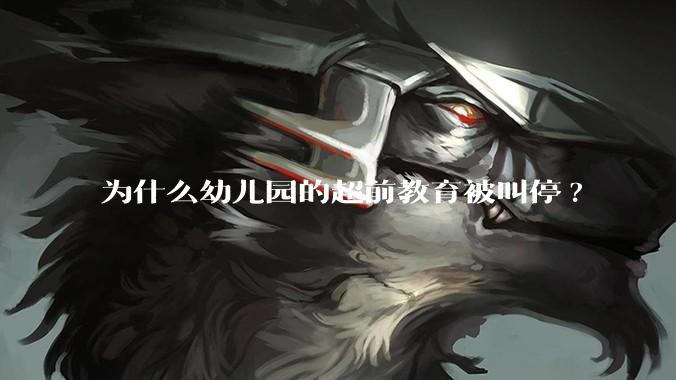 为什么幼儿园的超前教育被叫停?