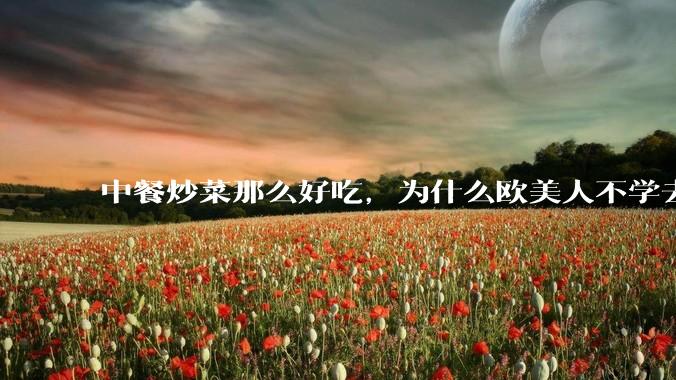 中餐炒菜那么好吃，为什么欧美人不学去？