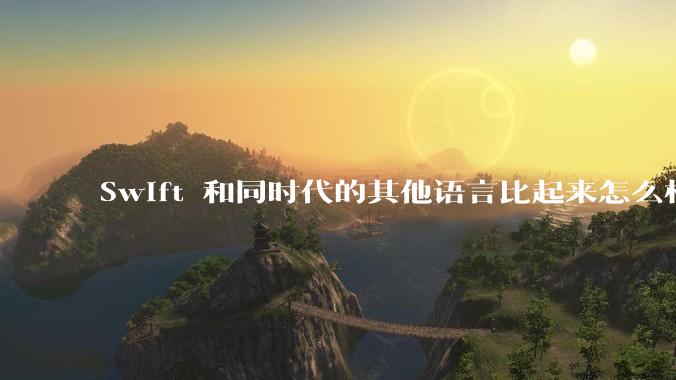 Swift 和同时代的其他语言比起来怎么样？